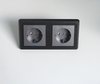 FURUTECH FT-SWS-D(R) NCF SCHUKO WALL INLETS CARBON-RHODIUM